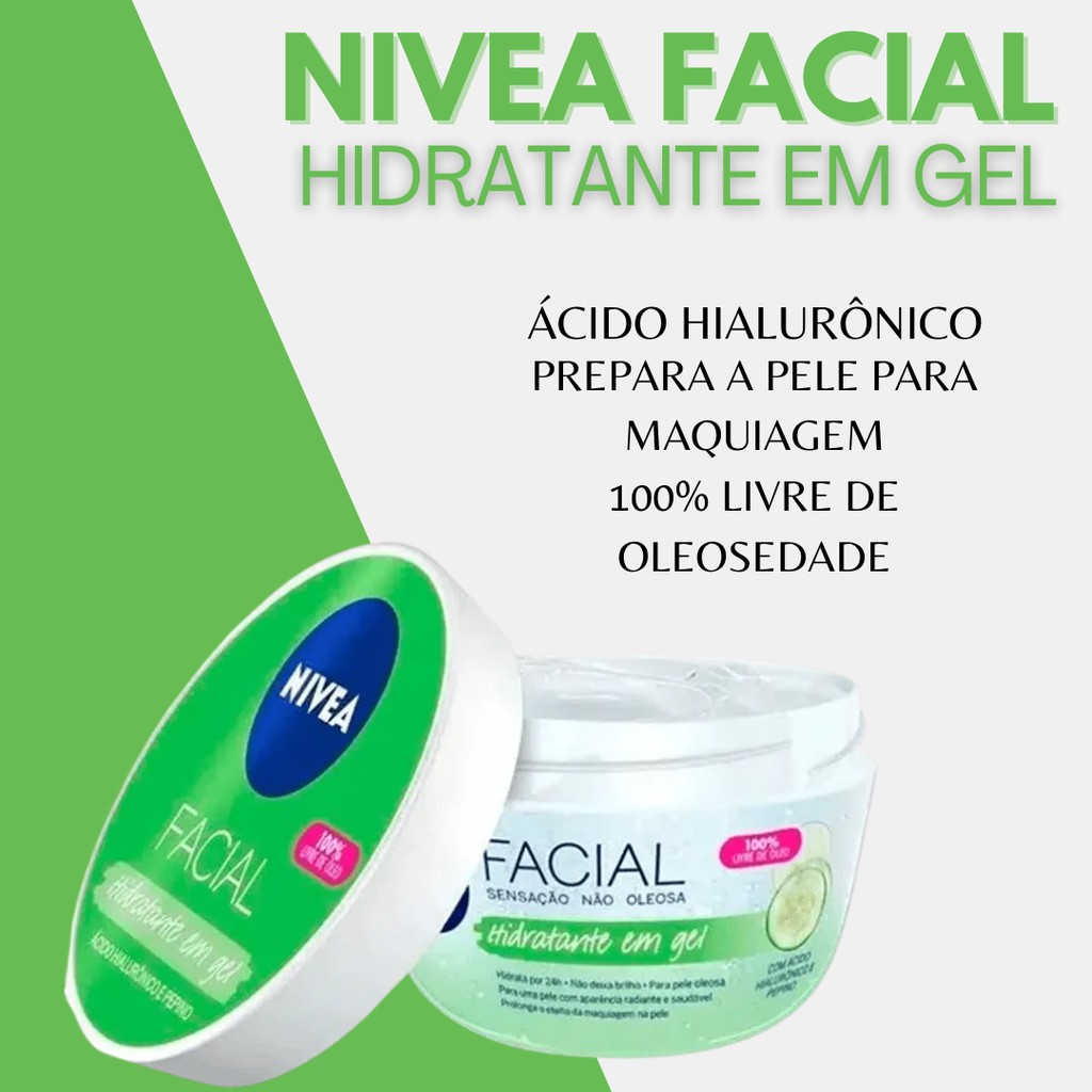Nivea Facial Hidratante Em Gel Para Pele Oleosa Livre De Oleo Acido ...