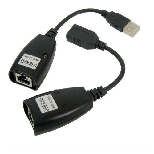 Cabo Usb Adptador Extensor Rj45 De Até 45 Metros/ Novo
