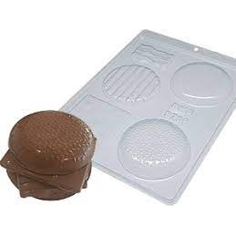 Forma Simples Hambúrguer - 9709 em Acetato BWB Para Bombom e Doces de Chocolate Confeitaria Doceira - Home & Living