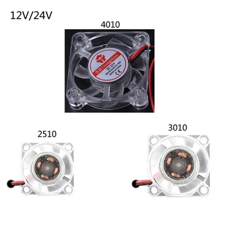 2510 3010 4010 Ventilador De Refrigeração Fã LED 12V 24V Silencioso Luminosa Do Rolamento Hidráulico