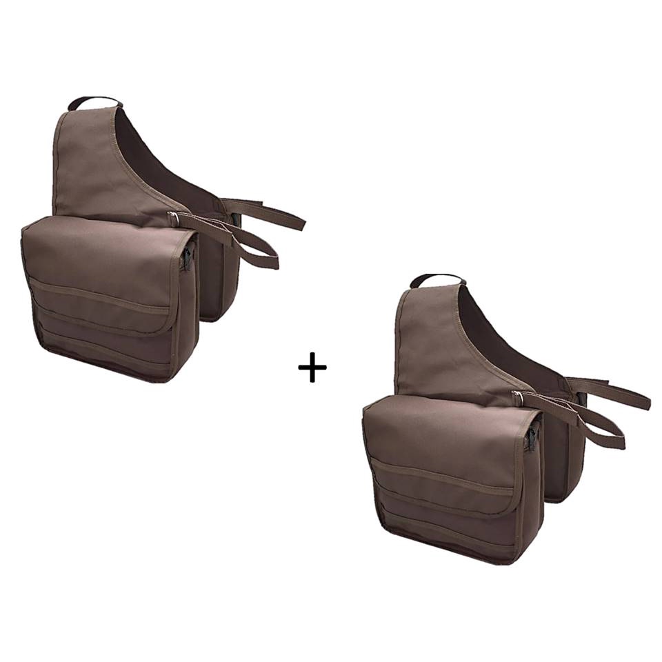 kit 2 Alforges alforjes Térmico Para Sela E Arreio Montaria Passeio duas Cores- Luxo
