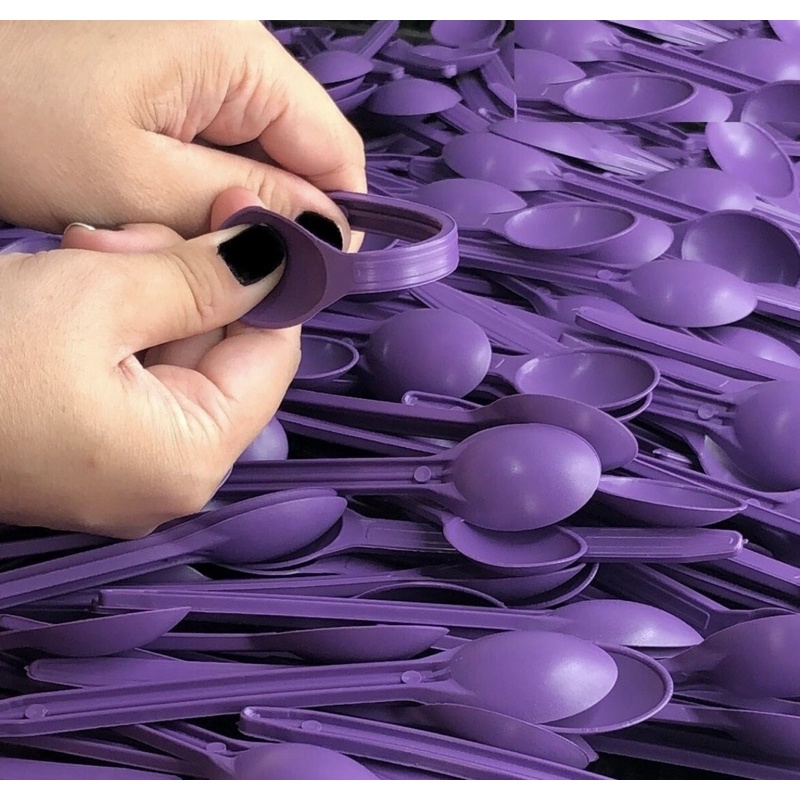 Kit 1000~5000 Colherzinhas Roxa Para Açaí, Sorvetes e Sobremesas Promoção em Oferta na Shopee