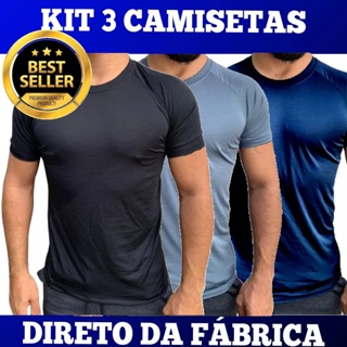 Kit 3 Camisetas Masculina Dry Fit em Oferta na Shopee
