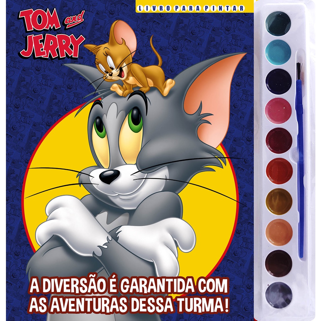 Tom e Jerry Livro para Pintar com Aquarela