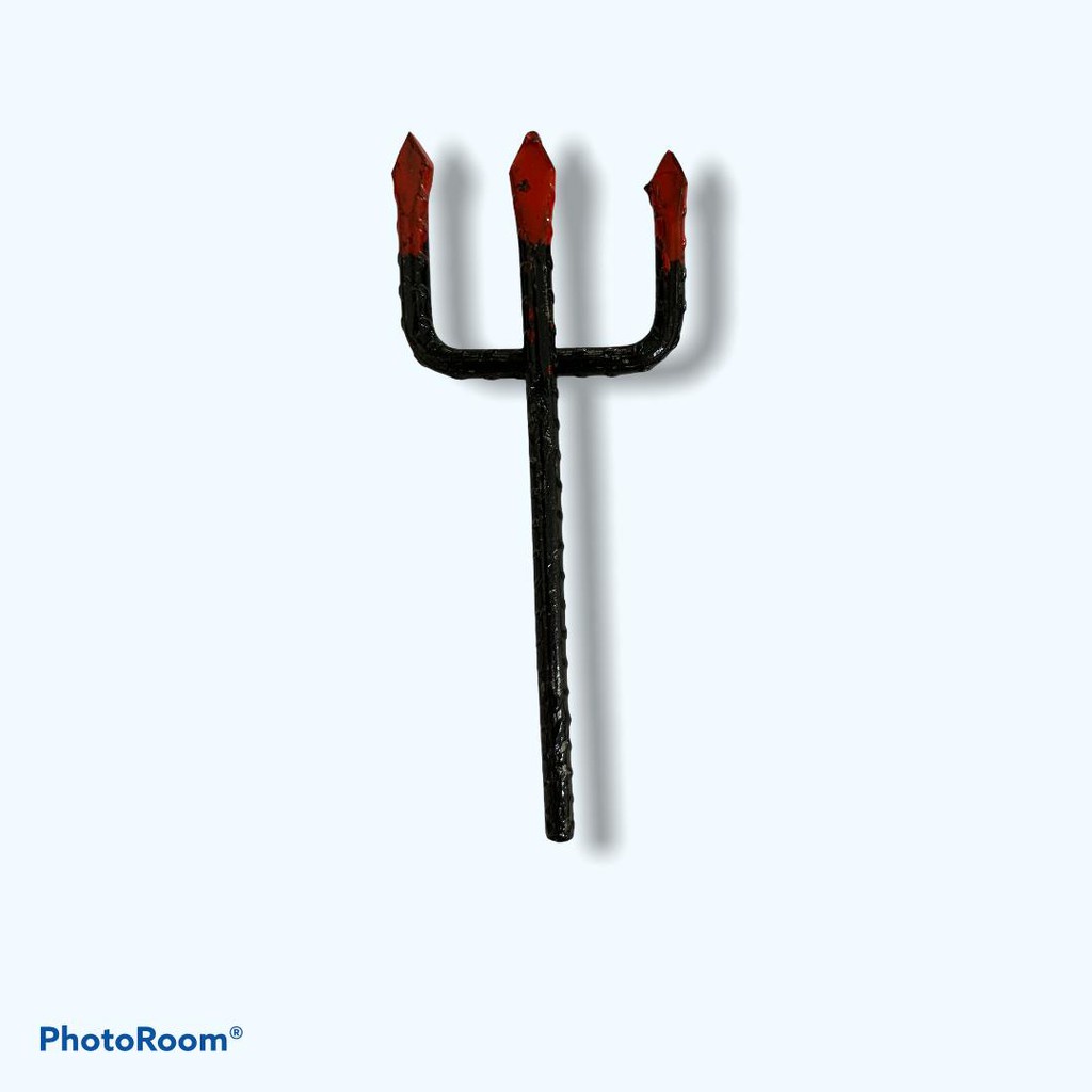 Tridente Garfo Exú e Pomba Gira Em Ferro Pintado em Oferta na Shopee