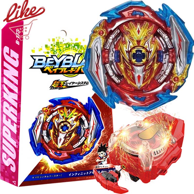 Spinning Tops B-173 Infinite Achilles Sowrd Super King Com Lançador De Ignição LR Beylauncher Jogo De Caixa De Infantil