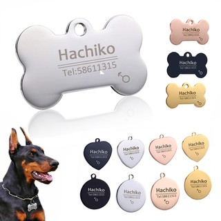 (Normma) Nome Gravado ID Tag De Cão Personalizado De Aço Inoxidável Tags Para Coleira Anti-Perda Pingente De Placa De Identificação Pitbull Labrador