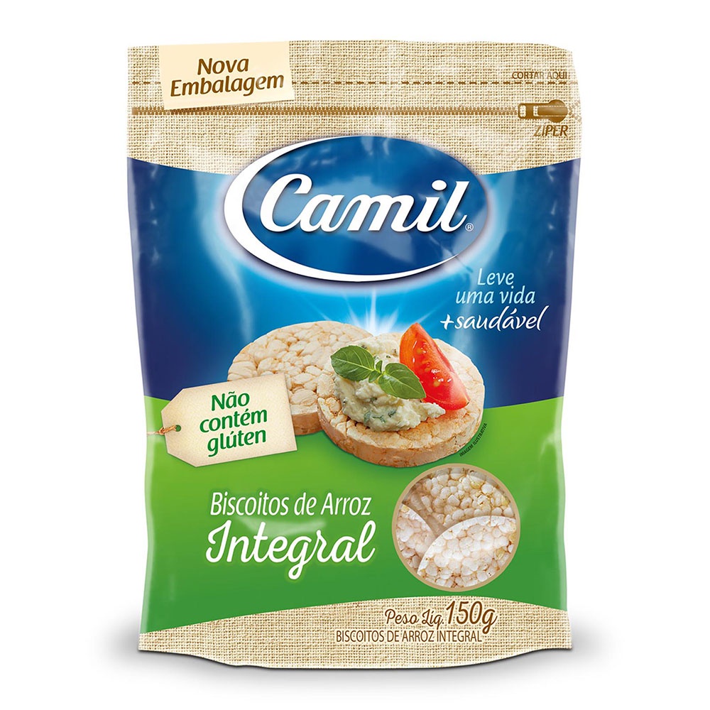 Biscoito De Arroz Integral 150g - Camil