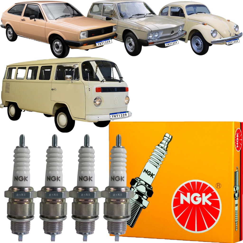 Jogo de Vela Original NGK Brasília Fusca Gol Kombi 1300 1600 1.2 1.3 1.5 1.6 1975 a 1986 em Oferta na Shopee