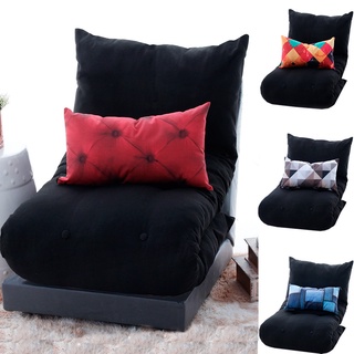 Futon Almofada Dobrável De Espuma Solteiro + Capa De Almofada Decorativa Suede 30x50cm - BF Colchões