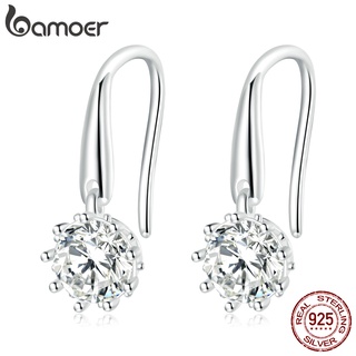 Bamoer 1 Par Brincos De Prata 925 Versátil Simples/Joias/Presentes Para Mulheres/Meninas