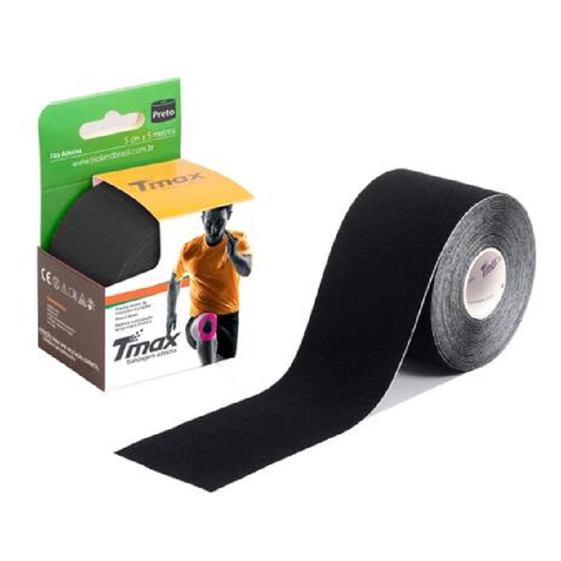 Bandagem Funcional Elastica Adesiva Preto Tmax