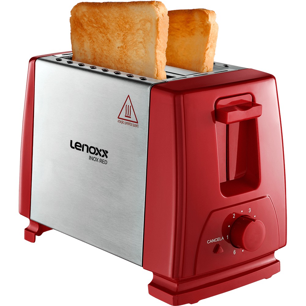 Torradeira Pão de Forma de inox 6 Níveis de Tostagens 127V 220V Lenoxx