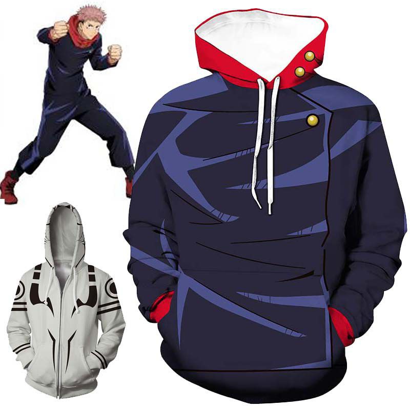 Casaco De Moletom Masculino Com Capuz Anime Jujutsu Kaisen Shopee Brasil