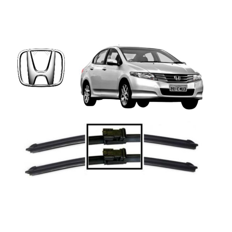 Par Palheta Limpador Parabrisa Dianteiro Honda City 2009 2010 2011 2012 2013 2014 em Oferta na Shopee