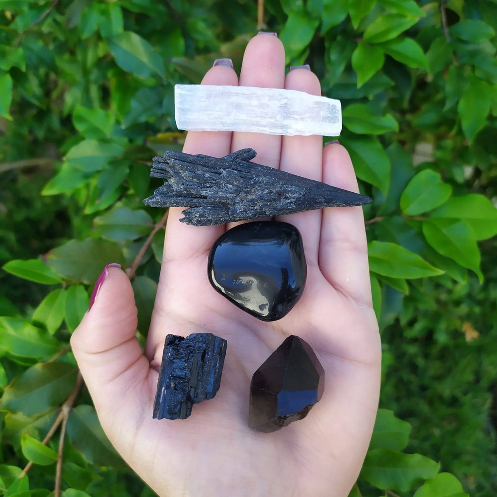 Kit 5 Cristais Para Proteção/pedra Natural/cristal/cristais/tarot/decoração