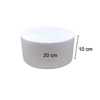 Bolo Fake Base Isopor 20 Cm x 10 Cm Altura EPS Maciço