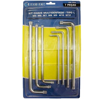 Kit Chaves Multidentadas Tipo L Com 7 Peças 8932 BREMEN em Oferta na Shopee