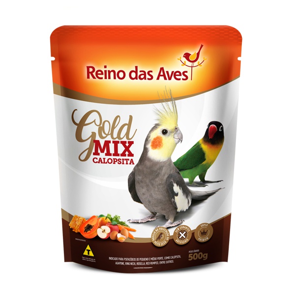 Racao Para Calopsita Gold Mix 500g - Reino Das Aves