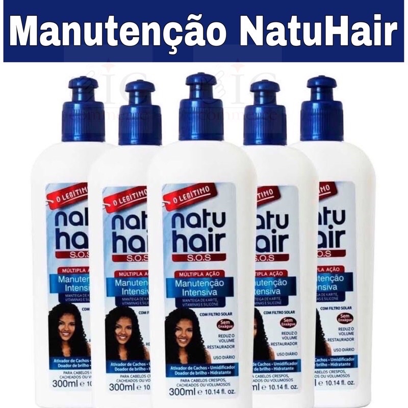 Kit 5 Ativador De Cachos Natu Hair Sos Manutenção Intensiva 300ml