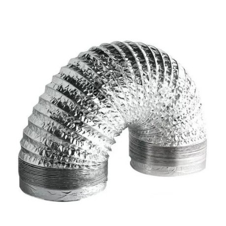 Duto Flexível 300mm 10 Metros Alumínio 12 Pol Ventilação Exaustor Coifa Estufas Cozinha Industrial