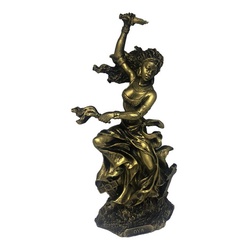 Estatua Estatueta Orixa Oya Iansa Umbanda Candomblé 24cm