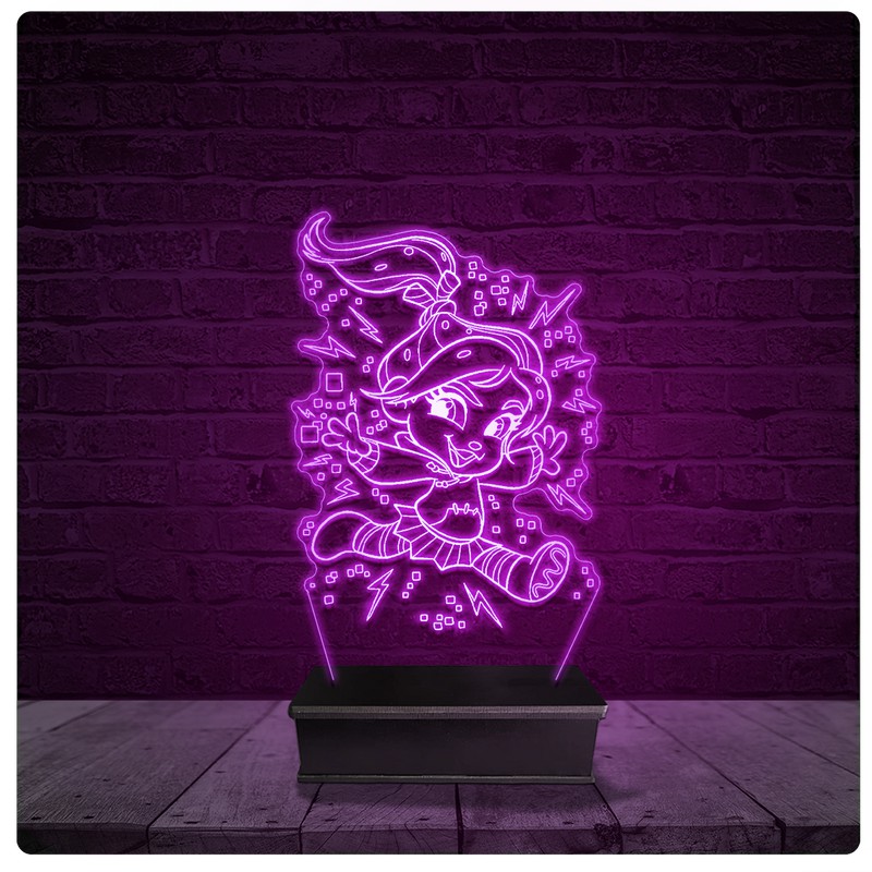Luminária e Abajur Acrílico Led - Detona Ralph Vanellope 10