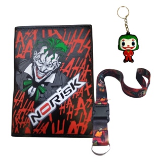 Kit Carteira Porta Documento Coringa+ Cordão Pescoço Moto Fecho Engate Rápido Coringa + Chaveiro Emborrachado Coringa em Oferta na Shopee
