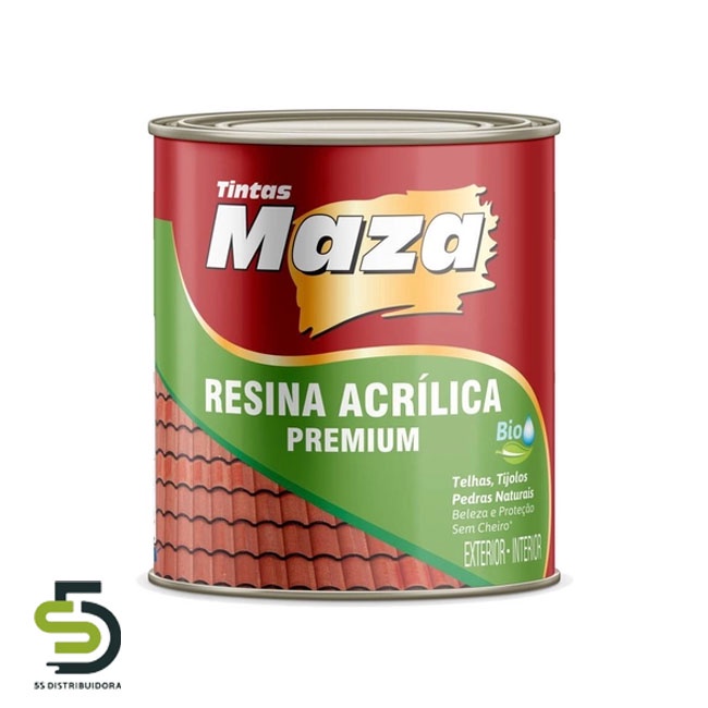 Resina Acrílica  Cor Telha Base de Água Maza Protege Superfícies - 900ml em Oferta na Shopee