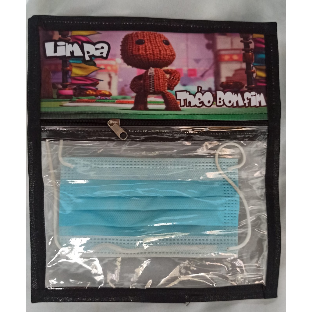 PORTA MÁSCARA DE PROTEÇÃO DUPLO LIMPA/SUJA