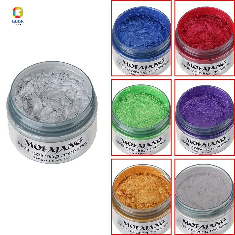 Mofajang Hair Color Wax Dye One-Time Molding Paste Gray | Shopee Brasil