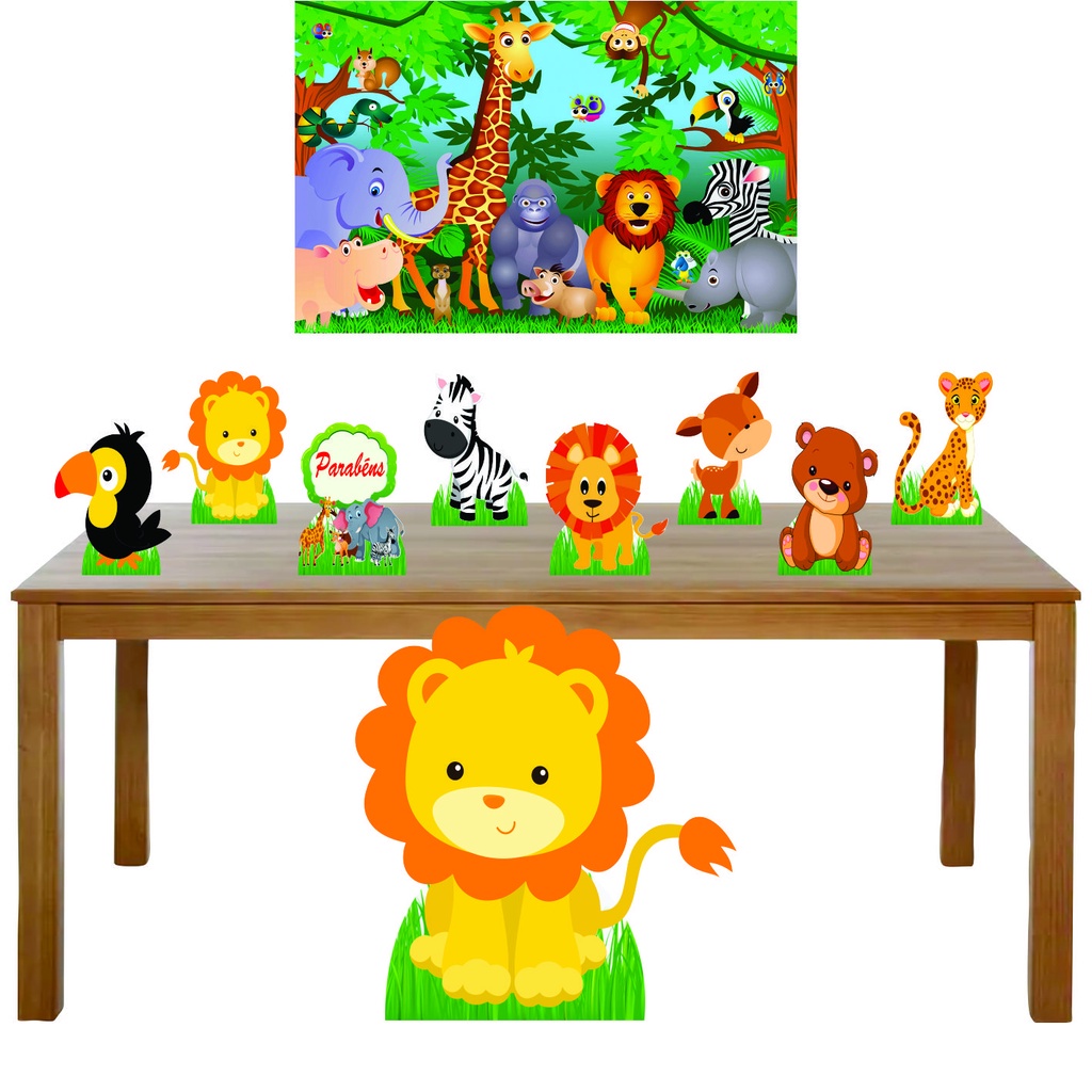 Kit Totens Display SAFARI - Display para mesa e chão + Painel