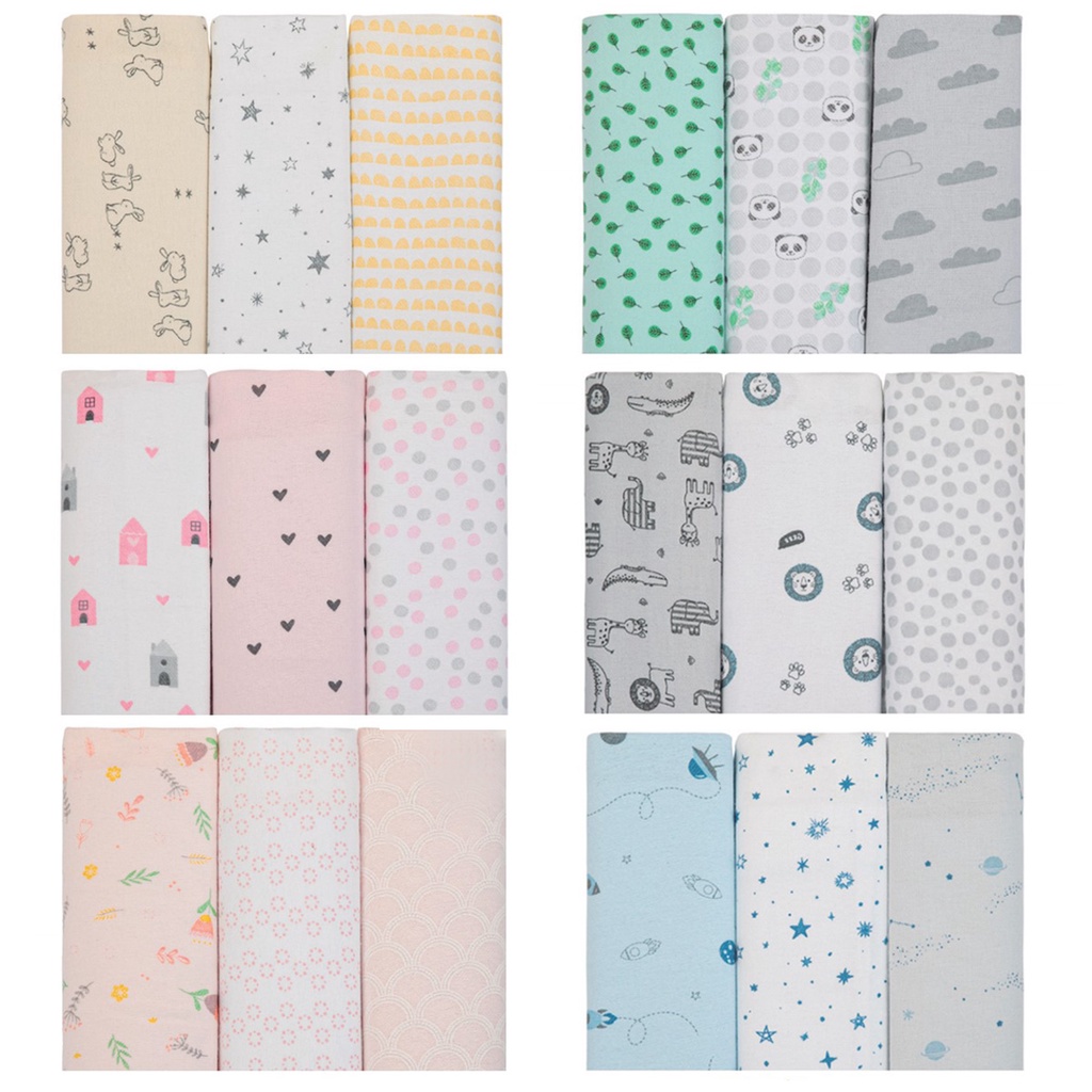 Kit Cueiro Bebê Flanelado Compose Papi 80x80 Com 3 Unidades