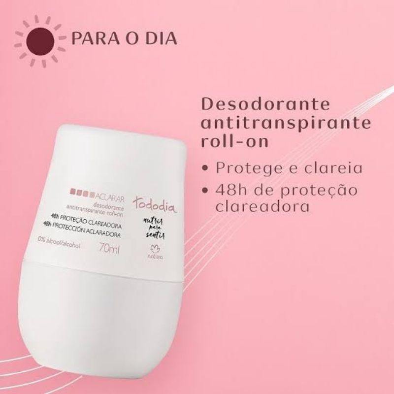 Aclarar Desodorante Antitranspirante Rollon Tododia Natura Ml Shopee Brasil