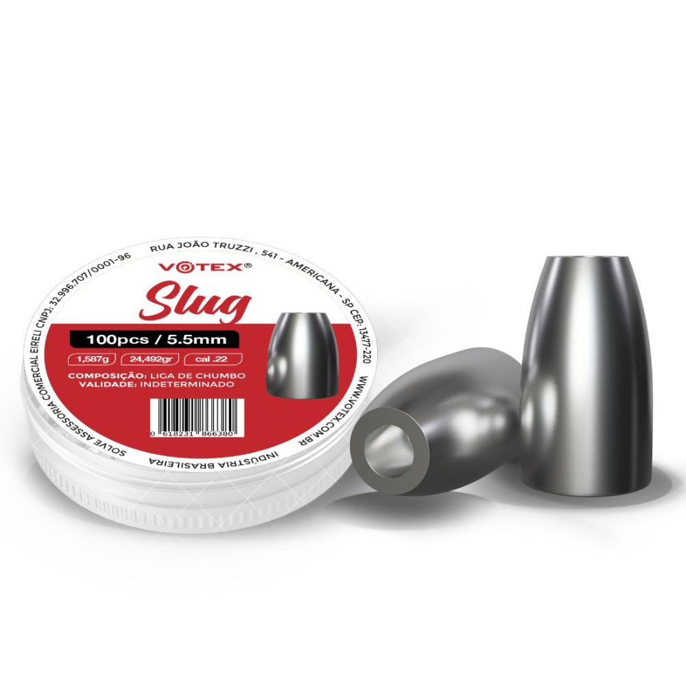 Chumbinho Slug 5.5mm 1,587g 100 Unidades - Votex