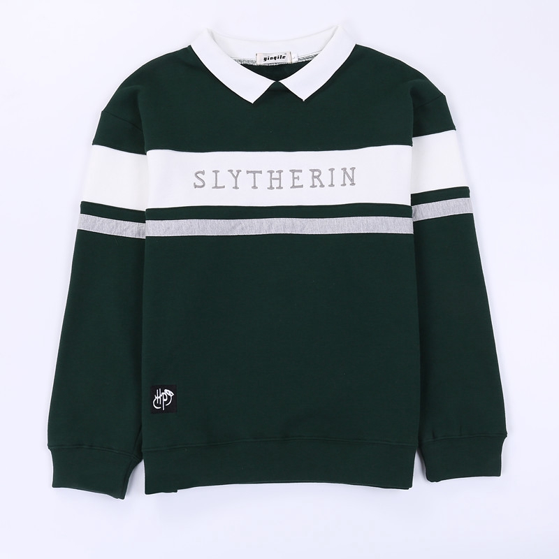 Blusa Moletom Listrado Largo com Costuras e Estampa do Harry Potter para Casais / Estilo Colegial - C55A04 | Shopee Brasil