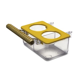 Comedouro Lateral com Divisão e Poleiro - Diversas cores em Oferta na Shopee