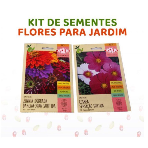 Kit Flores Jardim - Sementes Variadas Isla | Shopee Brasil