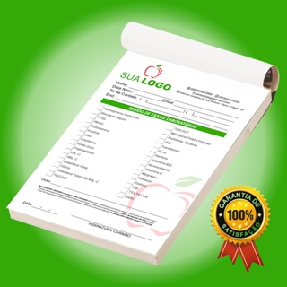 Bloco Pedido de Exame Laboratorial Nutrição - Personalizado - 14x20cm - 50 folhas em Oferta na Shopee