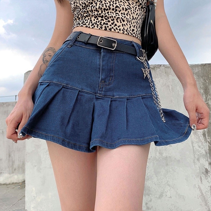 Women's Denim Mini Skirt Spring/Summer Casual Women's Half Skirt