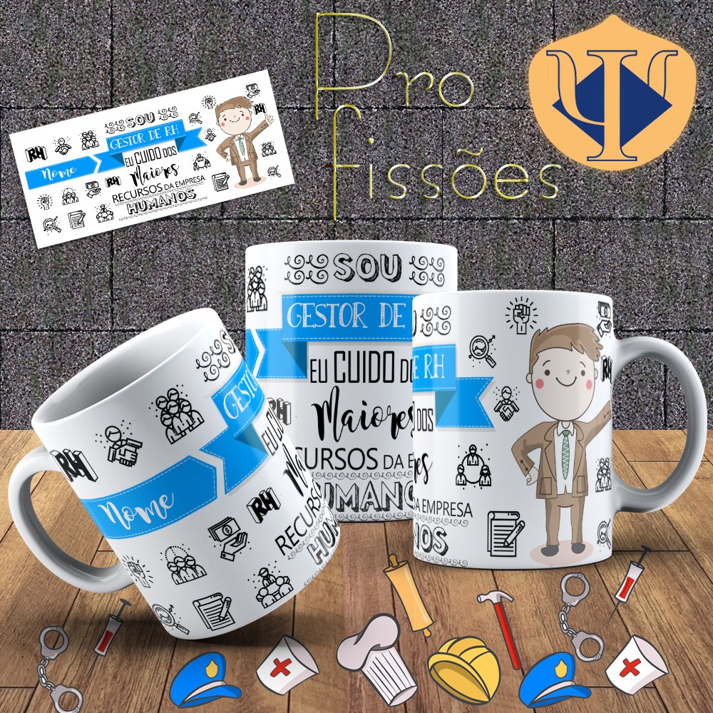 Caneca Profissões Recursos Humanos Gestor RH