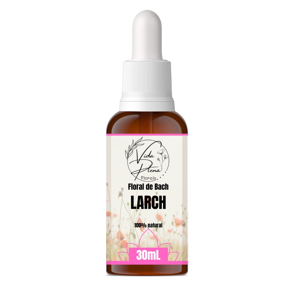 Floral de Bach Larch 30ml - Vida Plena Florais, 100% natural, vegano