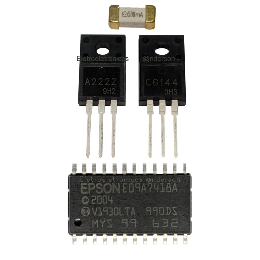Kit de Manutenção para Impressoras Epson Original C6144 e A2222 + Ci E09a7418a + Fusível 500mA - F1 (Cortesia)