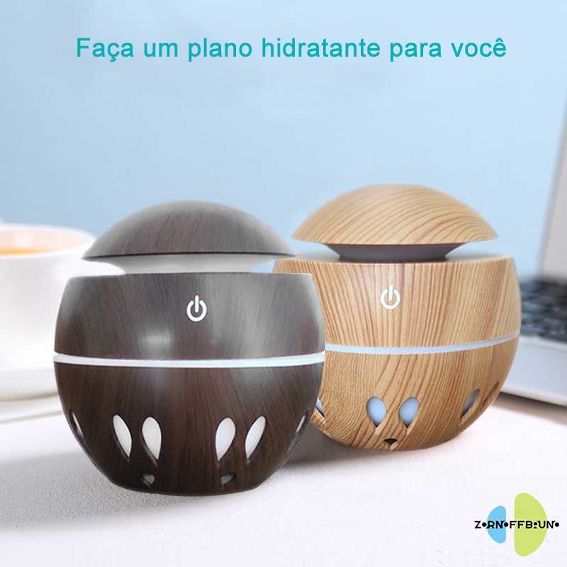 Mini umidificador umidificador umidificador de madeira tipo ambiente