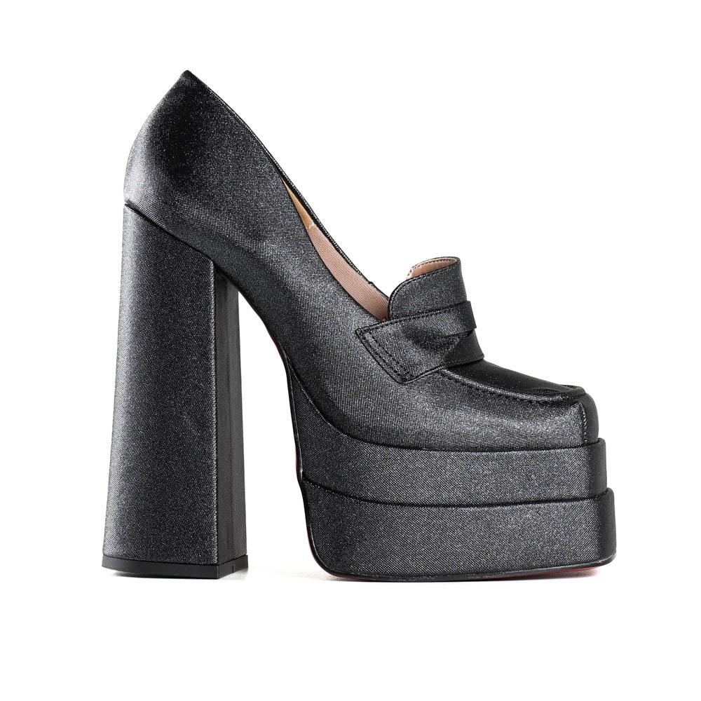 Sapato Zariff Meia Pata Diamantina Preto