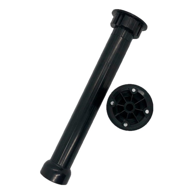 8 Pes Regulavel Moveis Armario Redondo 22 A 26cm - Preto