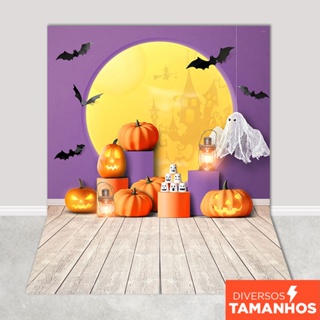 Fundo Fotográfico Dia das Bruxas Lua Cheia Em Tecido FFH-89 em Oferta na Shopee