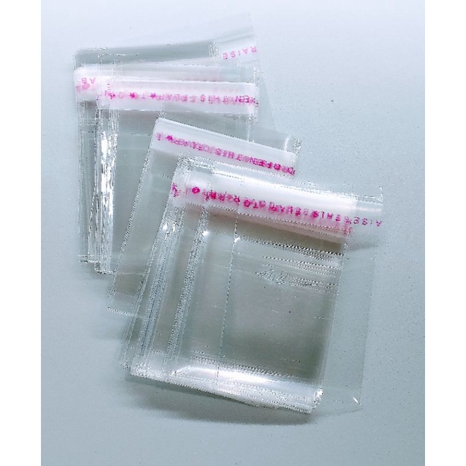 saquinho plastico kit 100 unidades tamanho 4x4cm +2cm aba adesiva transparente embalagem saco plastico sacolinha colante