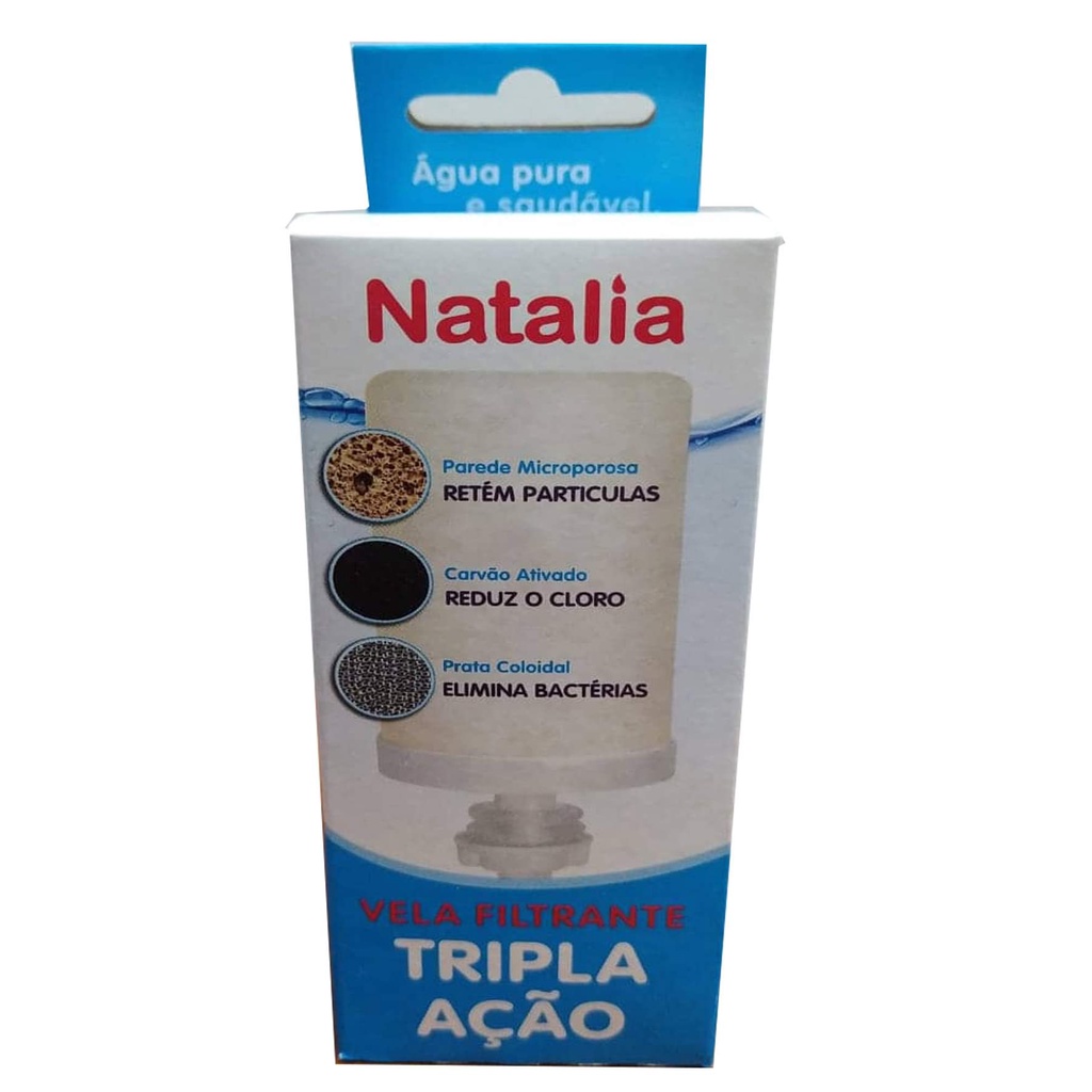 Vela para filtro Tripla Ação Natalia Antibacteriana Shopee Brasil