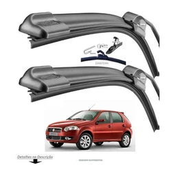 Par Jogo Palheta Limpador Para Carro Fiat Palio 1996 Até 2012 Par Parabrisa